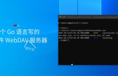 一个 Go 语言写的，单文件 WebDAV 服务器[跨平台] 19