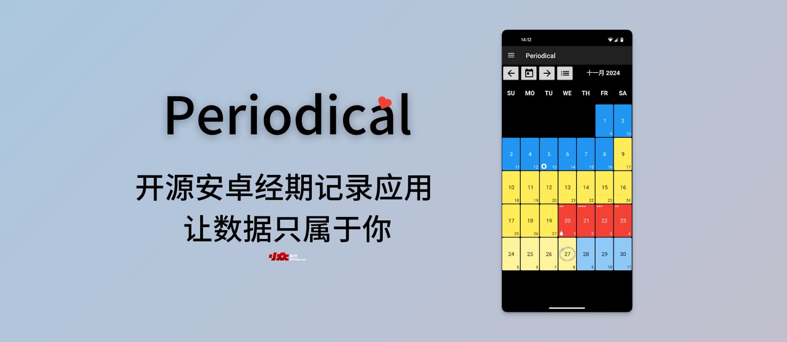 无需注册不联网，开源安卓经期记录应用 Periodical，让数据只属于你 1