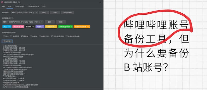 哔哩哔哩账号备份工具，但为什么要备份 B 站账号？ 1