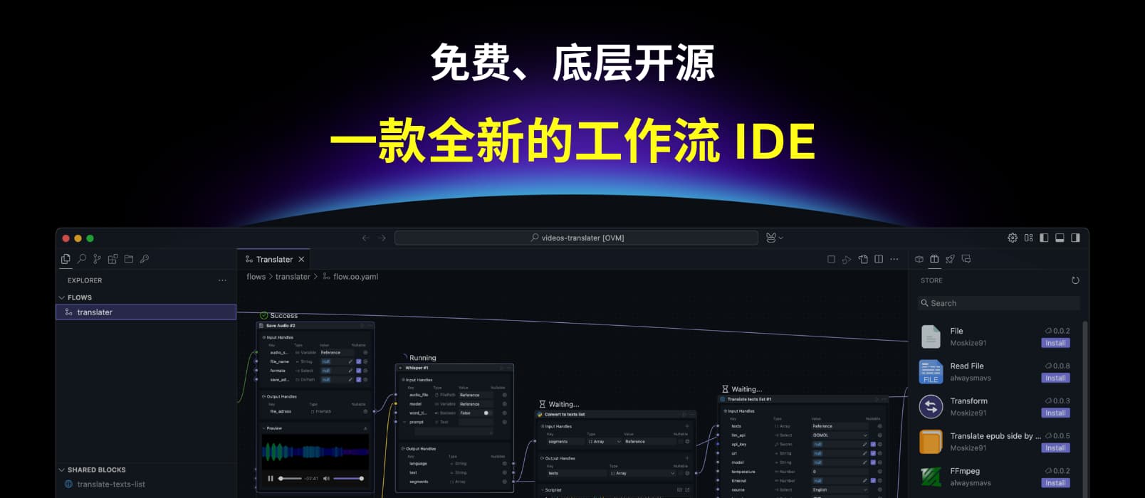 OOMOL Studio：一款全新的工作流 IDE，免费、底层开源 1